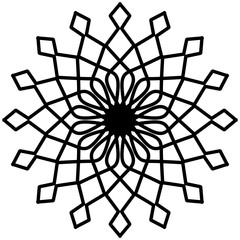 Obraz premium Abstract mandala on white background. Greeting Card, Invitation, Tattoo. Anti-Stress Therapy Pattern.