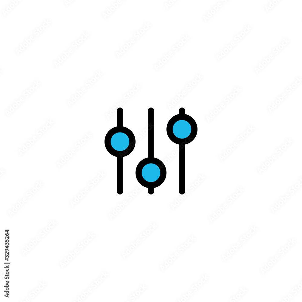 Poster settings sliders, filters vector icon. this icon use for admin panels, ebsite, interfaces, mobile ap