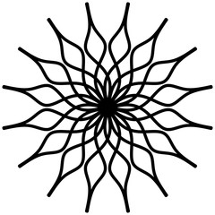 Obraz premium Abstract mandala on white background. Greeting Card, Invitation, Tattoo. Anti-Stress Therapy Pattern.