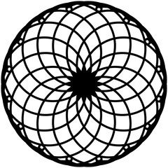 Obraz premium Abstract mandala on white background. Greeting Card, Invitation, Tattoo. Anti-Stress Therapy Pattern.