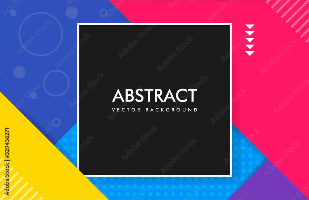 Poster vector modern bright frame for text. dynamic stylish geometric frame. element for the design of busi