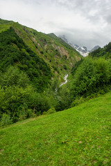 Fototapeta na wymiar Mountain landscape with rocks and trees