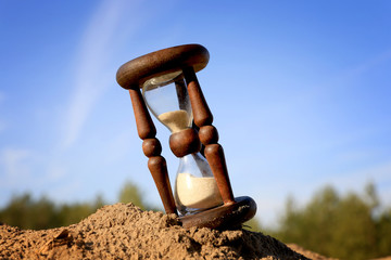 hourglass in sand