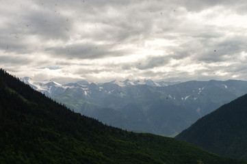 Fototapeta premium Mountain landscape with rocks and trees