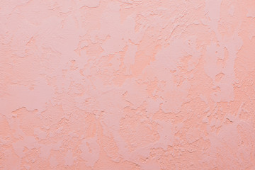 Decorative plaster texture, pink background grunge, copy space