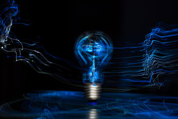 neon glasses are on a colored background