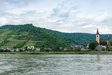 Fototapeta premium Germany, Rhine Romantic Cruise, a large body of water