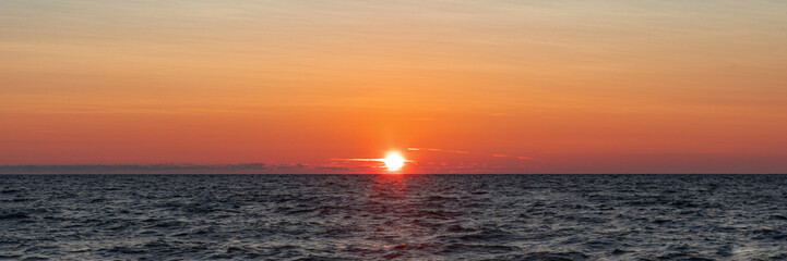 beautiful sunset on the sea dramatic sky