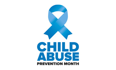 Child Abuse Prevention Month. Celebrate annual in April in United States. Stop child violence. Children protection and safety month. Unity for children. Poster, banner, background. Vector illustration