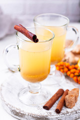 Healthy hot sea buckthorn tea