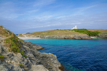 Pointe nord de Belle-Ile-en-Mer et phare des Poulains