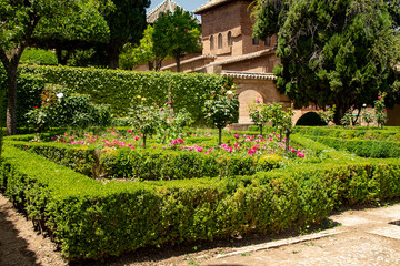 Fototapeta na wymiar Alhambra and Generalife garden, Granada, Andalucia, Spain