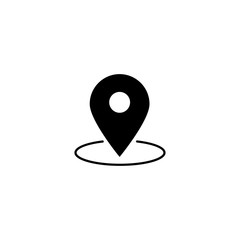 Pin Maps Location sign. Placeholder vector icon. GPS pointer mark symbol. Trendy Flat style for graphic design, Web site, UI. EPS10. - Vector illustration