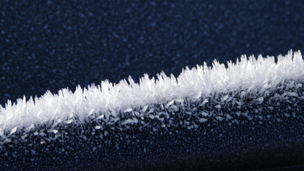 Close Up of Frost, Macro Shot of Frost Particles