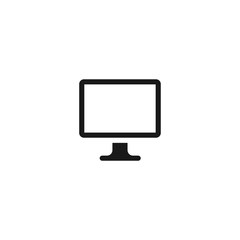 Monitor vector icon. Computer monitor icon. Flat PC symbol.