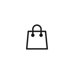 Shopping bag icon. Shopping icon. Package symbol. Trendy Flat style for graphic design, Web site, UI. EPS10. Vector illustration