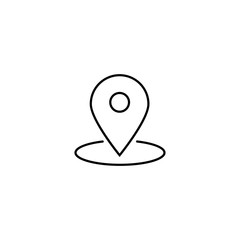 Pin Maps Location sign. Placeholder vector icon. GPS pointer mark symbol. Trendy Flat style for graphic design, Web site, UI. EPS10. - Vector illustration