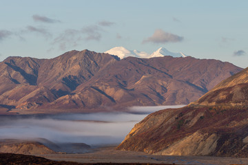 Scenic Autumn Landscape in Denali National Park Alaska