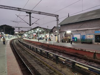 Fototapeta na wymiar train at the railway station