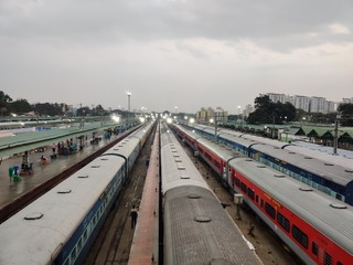 Fototapeta na wymiar train on railway