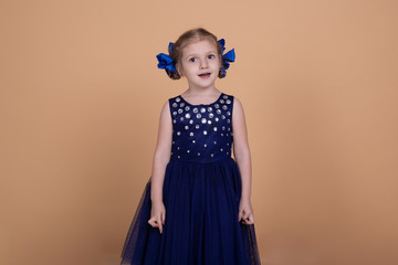 little girl with open mouth, facial emotions