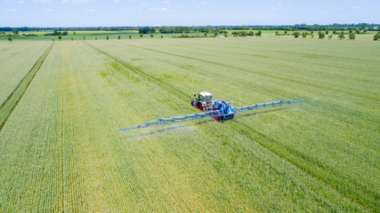 Agricultural landscape and farming job 