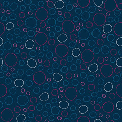 Blue vector pattern with colorful handdrawn circle