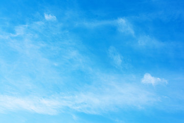 Blue sky with clouds, background, copy space