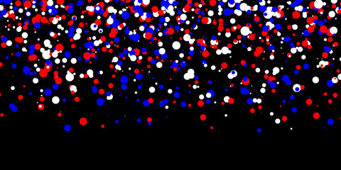 Falling color dots on dark background. Fun pattern