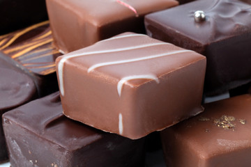 Composition of natural chocolates.