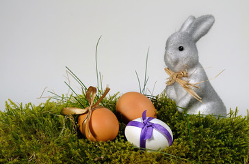 Easter decoration with a rabbit