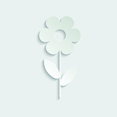 paper flower icon, eco icon. nature sing, logo eco