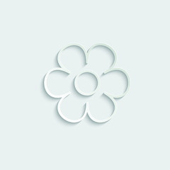 paper flower icon, eco icon. nature sing, logo eco