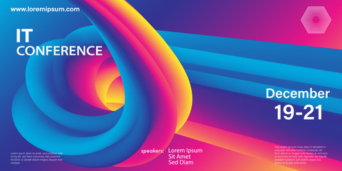 Conference design template. Vector.