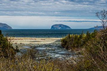 Many creeks find their way to the Ocean. Route 450, Newfoundland, Canada