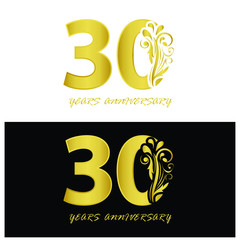 30 years anniversary vector, style  for celebration, logo template