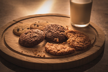 Warm, delicious cookies and milk.