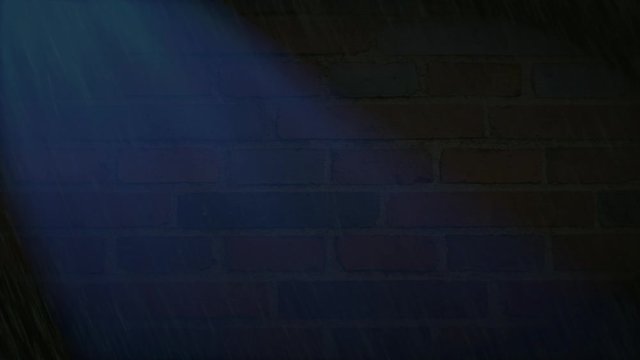 Rainfall on a brick wall background