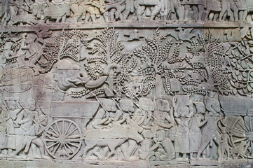 basrelief on the wall