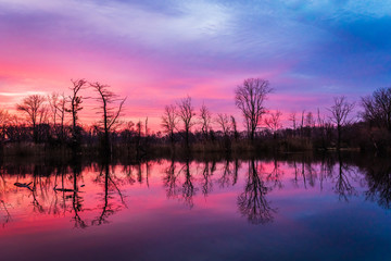 Fototapeta na wymiar Beautiful Sunrise in Plainsboro New Jersey