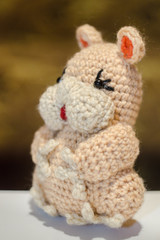  crocheted flowers and toys