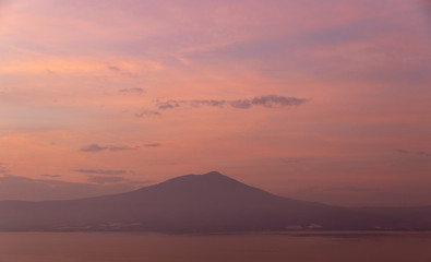 Mount Garcia and Lake Chapala at sunrise.