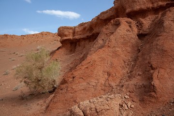 Fototapeta premium Red cliffs of Khermen Tsav canyon