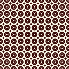 Outline seamless pattern with geometric figures. Repeated circles ornamental abstract background.