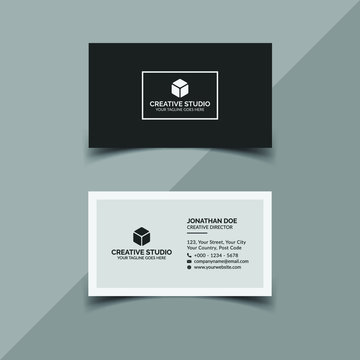 Black and white elegant business card template