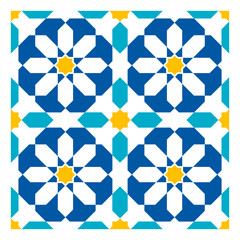 Colorful Arabic geometric ornament.