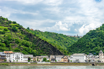 Fototapeta na wymiar Germany, Rhine Romantic Cruise, Katz Castle,
