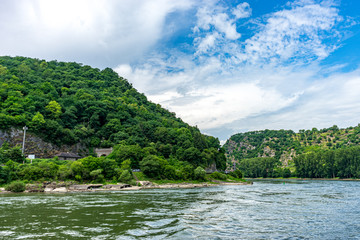 Fototapeta na wymiar Germany, Rhine Romantic Cruise, Kelani River, a large body of water with Kelani River in the background