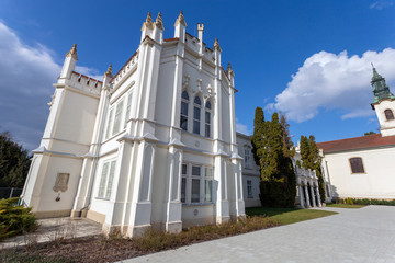 Obraz premium The famous Brunszvik Palace in Martonvasar, Hungary on a sunny spring day.