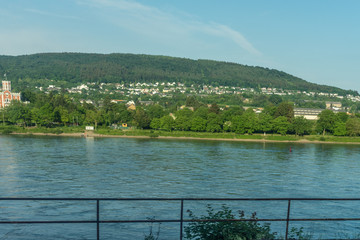 Germany, Hiking Frankfurt Outskirts, a body of water with a mountain in the background